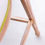 Барный стул золотистый из натурального бука с изображением птиц и цветов Blooming Birds варинант исполнения - 3 | Loft Concept в Нижнем Новгороде