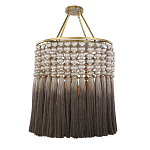Люстра плетеная с кисточками на золотистом каркасе Boho Tassel Chandelier варинант исполнения - 2 | Loft Concept в Нижнем Новгороде