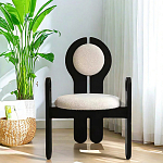 Стул черный из дерева с круглой спинкой Chair in Neoclassical Style варинант исполнения - 2 | Loft Concept в Нижнем Новгороде