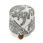 Пуф Wakonda с Круглыми ножками Черно-Белый орнамент варинант исполнения - 2 | Loft Concept в Нижнем Новгороде