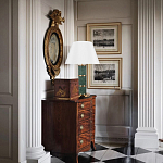 Настольная лампа на основании из зеленого мрамора с белым абажуром Noelia Green варинант исполнения - 5 | Loft Concept в Нижнем Новгороде