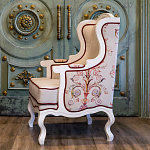 Кресло из массива бука бежевое с растительным орнаментом Raffael Beige Floral Armchair варинант исполнения - 9 | Loft Concept в Нижнем Новгороде