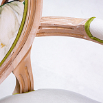 Стул с подлокотниками золотистый из бука с изображением птиц и цветов Blooming Birds варинант исполнения - 3 | Loft Concept в Нижнем Новгороде