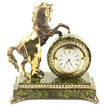 Часы настольные бронзовые с декором в виде коня Horse Stone Clock варинант исполнения - 3 | Loft Concept в Нижнем Новгороде