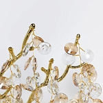 Бра золотого цвета с ветвями и прозрачными хрустальнымих подвесками Droplet Chandelier варинант исполнения - 3 | Loft Concept в Нижнем Новгороде