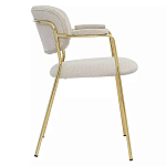 Стул Singer Chair с подлокотниками серый на золотистых ножках варинант исполнения - 2 | Loft Concept в Нижнем Новгороде