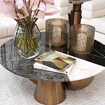 Дизайнерский журнальный стол с круглой столешницей на 3-х геометрических ножках Lehumod варинант исполнения - 2 | Loft Concept в Нижнем Новгороде