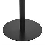 Круглый обеденный стол с белой мраморной столешницей White Tabletop on Black Base варинант исполнения - 5 | Loft Concept в Нижнем Новгороде
