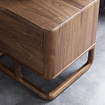 Прикроватный деревянный столик с 2-мя ящиками Moon Walnut Furniture варинант исполнения - 5 | Loft Concept в Нижнем Новгороде