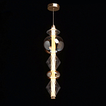 Подвесной светильник с вертикальной композицией из прозрачных и янтарных стеклянных шаров и ромбов Gabriel Scott Luna варинант исполнения - 13 | Loft Concept в Нижнем Новгороде