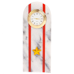 Часы погон МВД подарочные настольные из натурального камня Мрамор Military Clock варинант исполнения - 4 | Loft Concept в Нижнем Новгороде