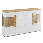 Комод с белым глянцевым фасадом с 2-мя дверцами и ящиками Grace of Furniture  варинант исполнения - 1 | Loft Concept в Нижнем Новгороде