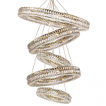 Вертикальная Многоярусная композиция из круглых Хрустальных светильников Elizabeth Золото варинант исполнения - 1 | Loft Concept в Нижнем Новгороде