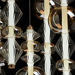 Люстра с плафонами из прозрачного и янтарного стекла в виде шаров и ромбов Gabriel Scott Luna варинант исполнения - 5 | Loft Concept в Нижнем Новгороде