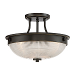 Потолочный светильник со стеклянным плафоном в виде купола Quoizel варинант исполнения - 7 | Loft Concept в Нижнем Новгороде