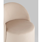 Пуф Loreen со спинкой вращающийся велюр молочный варинант исполнения - 2 | Loft Concept в Нижнем Новгороде