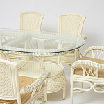 Комплект обеденный из ротанга Eloise grand white варинант исполнения - 2 | Loft Concept в Нижнем Новгороде