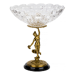 Чаша стеклянная прозрачная на бронзовой подставке с фигуркой девушки Eden Garden варинант исполнения - 1 | Loft Concept в Нижнем Новгороде