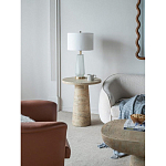 Столик приставной с круглой столешницей Textured Cream Table варинант исполнения - 6 | Loft Concept в Нижнем Новгороде