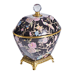 Шкатулка черного цвета с цветочной росписью Eden Garden варинант исполнения - 4 | Loft Concept в Нижнем Новгороде