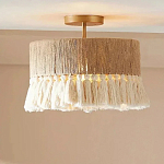 Люстра круглая плетеная с кисточками Solar Glow варинант исполнения - 5 | Loft Concept в Нижнем Новгороде