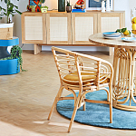 Кресло из ротанга с сиденьем из велюра Vini Rattan Armchair варинант исполнения - 6 | Loft Concept в Нижнем Новгороде