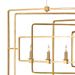 Люстра золотая из пересекающихся прямоугольных элементов Thin Intersecting Rectangles варинант исполнения - 1 | Loft Concept в Нижнем Новгороде