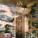 Обои ручная роспись Bamboo River Blossom Original colourway on Deep Rich Gold gilded paper with pearlescent antiquing варинант исполнения - 1 | Loft Concept в Нижнем Новгороде