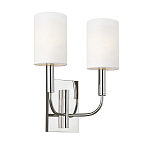 Бра с прямоугольным основанием и 2-мя белыми цилиндрическими льняными абажурами Feiss варинант исполнения - 1 | Loft Concept в Нижнем Новгороде