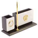 Настольный письменный набор из мрамора с часами и ручкой Marble Accessory варинант исполнения - 2 | Loft Concept в Нижнем Новгороде