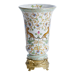 Ваза из фарфора на бронзовом основании Turquoise Blooming Garden варинант исполнения - 2 | Loft Concept в Нижнем Новгороде