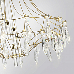 Люстра подвесная из металла с хрустальными прозрачными подвесками Quasar 81 варинант исполнения - 7 | Loft Concept в Нижнем Новгороде