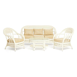 Комплект уличной мебели из ротанга Clara белый варинант исполнения - 1 | Loft Concept в Нижнем Новгороде