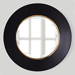 Чёрное настенное зеркало с золотым кантом Porunalia варинант исполнения - 2 | Loft Concept в Нижнем Новгороде