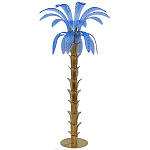 Торшер Glass Decorated Palm Floor Lamp Blue Листья Пальмы  варинант исполнения - 6 | Loft Concept в Нижнем Новгороде