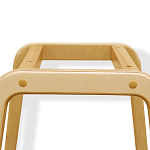 Барный стул со спинкой и мягкой обивкой с ромбами на 4-х деревянных ножках Голубой Велюр Ava Charm варинант исполнения - 5 | Loft Concept в Нижнем Новгороде