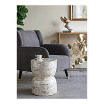 Приставной столик с мозаичным рисунком из раковин устриц Bone Inlay варинант исполнения - 8 | Loft Concept в Нижнем Новгороде