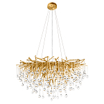 Люстра подвесная с прозрачными стеклянными подвесками в форме капель Диаметр 80 см Droplet Chandelier варинант исполнения - 12 | Loft Concept в Нижнем Новгороде