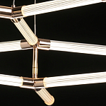 Люстра с геометрической конструкцией из вытянутых цилиндрических плафонов Hex Scaffold  варинант исполнения - 6 | Loft Concept в Нижнем Новгороде