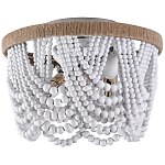 Круглый потолочный светильник с подвесками в виде круглых белых бусин White Beads Ceiling Lamp варинант исполнения - 1 | Loft Concept в Нижнем Новгороде