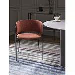 Стул полукруглый мягкий с буклированной обивкой Chair with Boucle Upholstery варинант исполнения - 3 | Loft Concept в Нижнем Новгороде