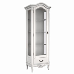 Витрина белая однодверная из массива бука с 4-мя полками и ящиком White Provence варинант исполнения - 2 | Loft Concept в Нижнем Новгороде