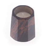Подсвечник из натурального камня обсидиан со свечой Stone Candlestick варинант исполнения - 2 | Loft Concept в Нижнем Новгороде