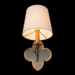 Бра с белым текстильным абажуром и фигурным основанием с зеркальной вставкой Vitorino варинант исполнения - 4 | Loft Concept в Нижнем Новгороде