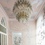 Обои ручная роспись в стиле Арт-деко Symphony Colourway SC-105 on Himalayan Rose silk dupion варинант исполнения - 2 | Loft Concept в Нижнем Новгороде