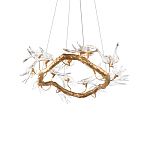 Люстра подвесная с прозрачными стеклянными птичками на ветвях Диаметр 80 см Serip Voa варинант исполнения - 7 | Loft Concept в Нижнем Новгороде
