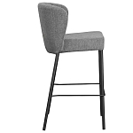Стул барный серый с широкой закругленной спинкой Bar Chair Gray варинант исполнения - 1 | Loft Concept в Нижнем Новгороде