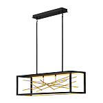 Люстра прямоугольная черного цвета с декором в виде ветвей в золотой отделке Hinkley варинант исполнения - 2 | Loft Concept в Нижнем Новгороде