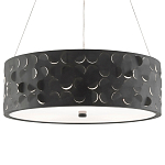 Люстра в форме цилиндра с чёрным фактурным абажуром Round Necklines варинант исполнения - 2 | Loft Concept в Нижнем Новгороде