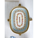 Чаша с цветочным орнаментом на бронзовых ножках Eden Garden варинант исполнения - 5 | Loft Concept в Нижнем Новгороде